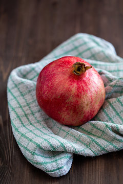 Pomegranate on a towel