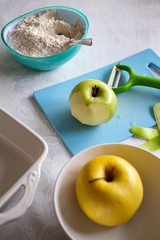 Ingredients for apple cake