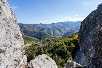 Panoramic view landscape from mountain, Bulgaria