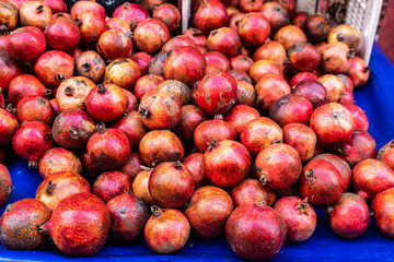 Pomegranate (Punica granatum) as background
