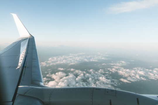 aerial view from an airplane