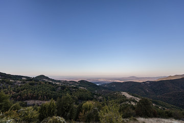 Panoramic view landscape from mountain, Bulgaria