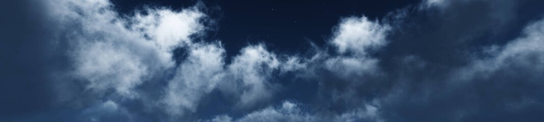 Obraz premium Among the clouds. Beautiful clouds. Sky with clouds view from above, 3D rendering.