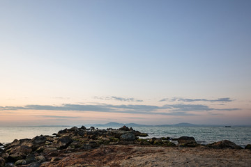 Obraz premium Beautiful cloudscape over the sea, sunrise