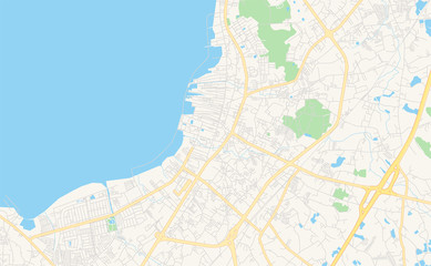 Printable street map of Chaophraya Surasak, Thailand