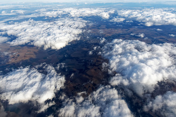 Fototapeta premium Spectacular view of clouds seen at 10000 feet