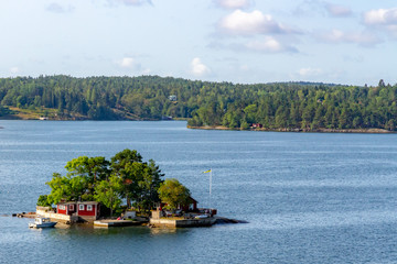 Fototapeta na wymiar Small island in Stockholm archipelago, Sweden 