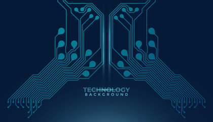 Abstract futuristic digital technology background. Circuit board design background. Vector illustration eps 10.