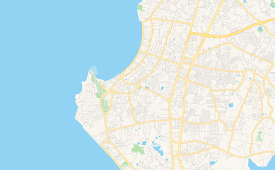 Printable street map of Pattaya, Thailand