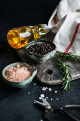 Cooking concept with spices