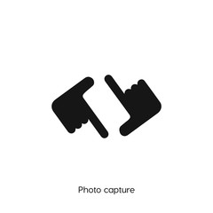 photo capture icon. capture vector symbol. Linear style sign for mobile concept and web design. capture symbol illustration. Pixel vector graphics - Vector	