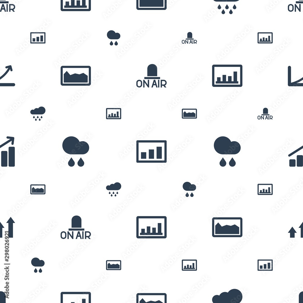 Poster forecast icons pattern seamless white background