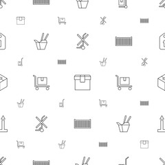 cardboard icons pattern seamless white background