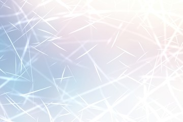 Icy shiny plexus transparent texture. Cracks pattern on subtle crystal background. White blue pink delicate blurry backdrop. 
