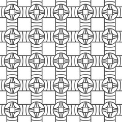 Abstract seamless geometric two levels pattern. Simple linear mosaic texture for background. Vector