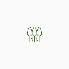 Green Tree Park Logo Icon Design Template. Nature, Modern Vector Illustration