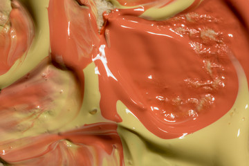 orange and yellow abstract background, creamy acrylic textured template for design