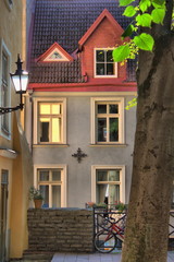 Urban scenic in the downtown of Tallinn, Estonia