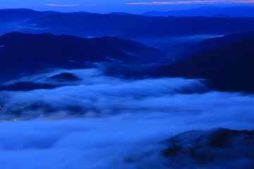 岩手県遠野市　高清水展望台からの雲海