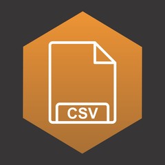 CSV Icon For Your Design,websites and projects.