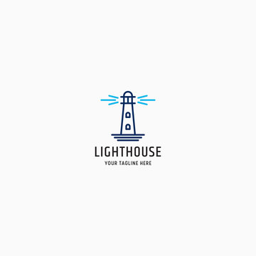 Lighthouse Logo Icon Design Template Vector Illustration