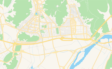 Printable street map of Gimhae, South Korea