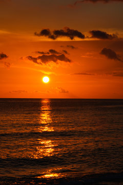 beautiful sunset of the caribbean © dbrus