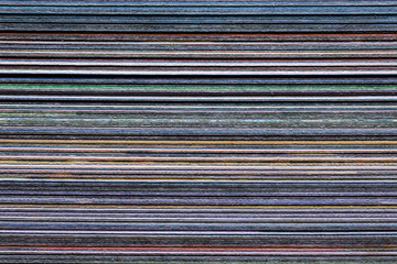 Book side colorful texture, color lines texture background, colorful background.	