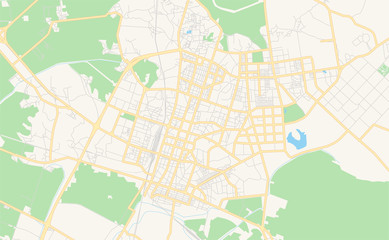 Fototapeta premium Printable street map of Iksan, South Korea