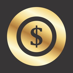  Dollor Coin Icon For Your Design,websites and projects.