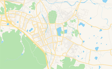 Printable street map of Gyeongsan, South Korea