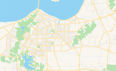 Printable street map of Gunsan, South Korea