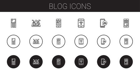 blog icons set