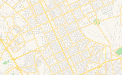 Printable street map of Riyadh, Saudi Arabia