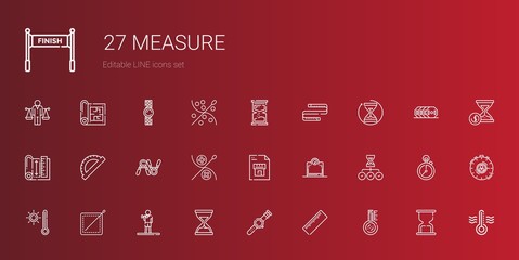 measure icons set