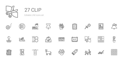 clip icons set