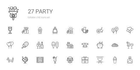 party icons set