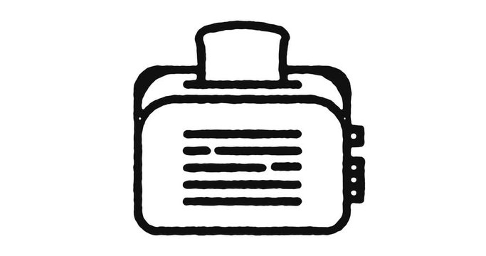 Breakfast outline icon animation footage/video. Hand drawn like symbol animated with motion graphic, can be used as loop item, has alpha channel and it's at 4K video resolution.