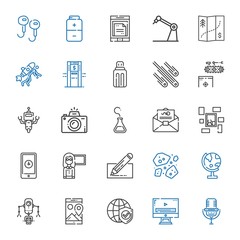 technology icons set