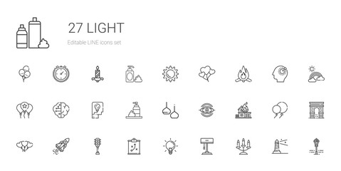 Fototapeta na wymiar light icons set