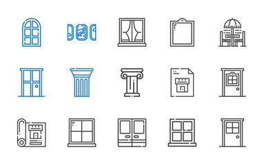 architectural icons set