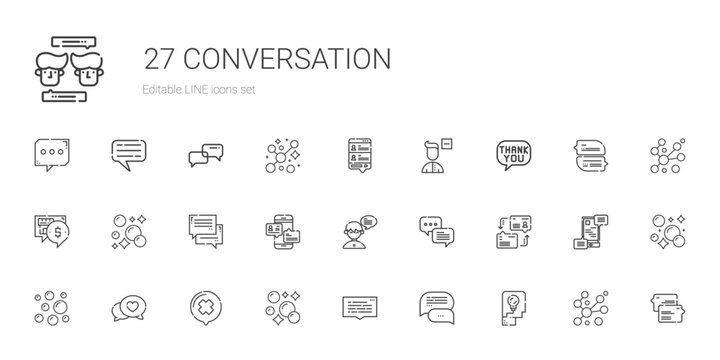 conversation icons set