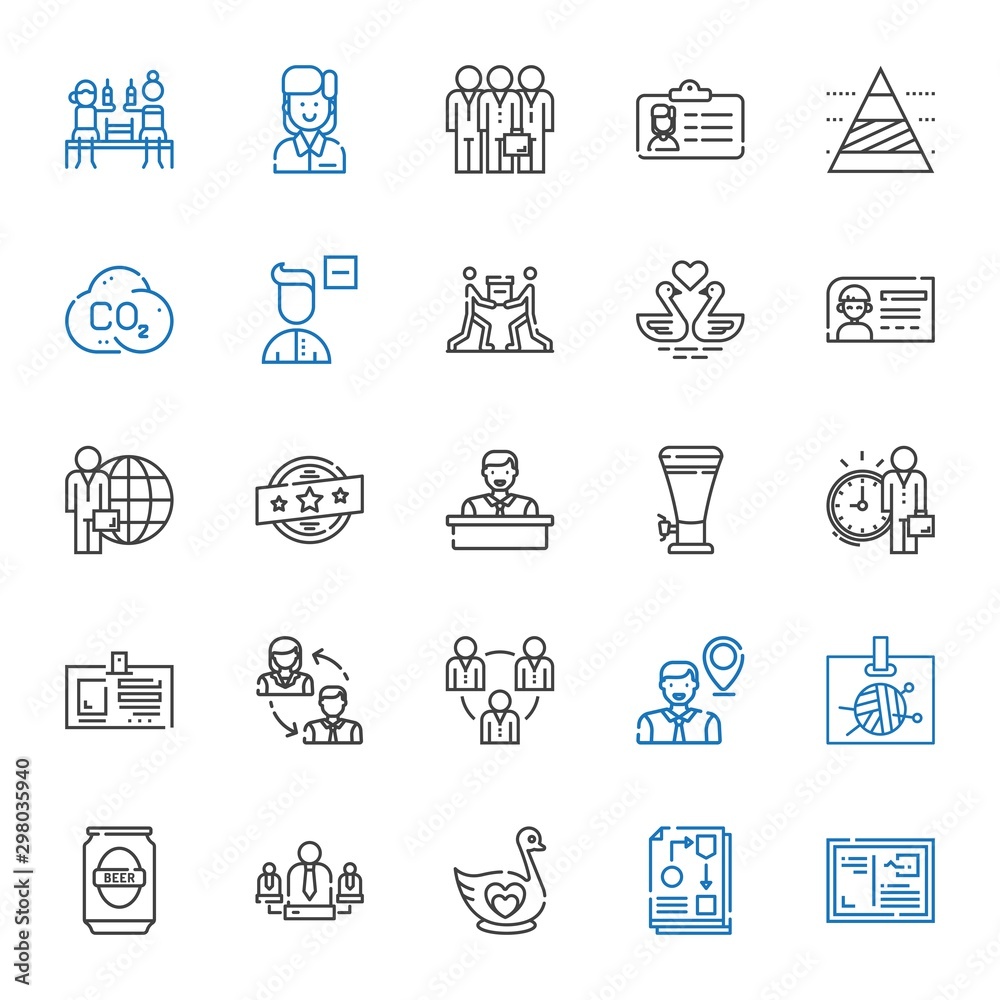 Poster company icons set