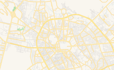 Fototapeta na wymiar Printable street map of Medina, Saudi Arabia