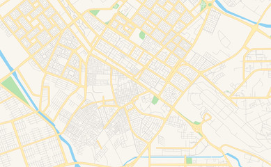 Printable street map of Tabuk, Saudi Arabia