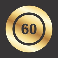 Speed Limit 60 Icon For Your Design,websites and projects.