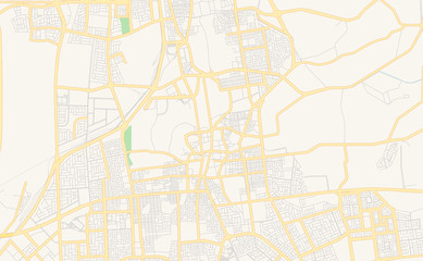 Printable street map of Hofuf, Saudi Arabia