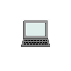 Laptop computer icon vector illustration.