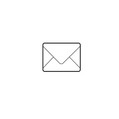 Black envelope letters icon vector