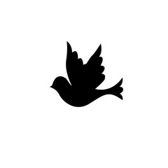 Black bird icon vector illustration.
